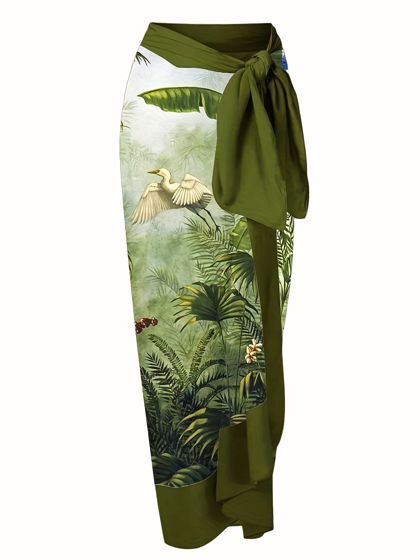 Painting Print Tankini Set + Wrap Skirt