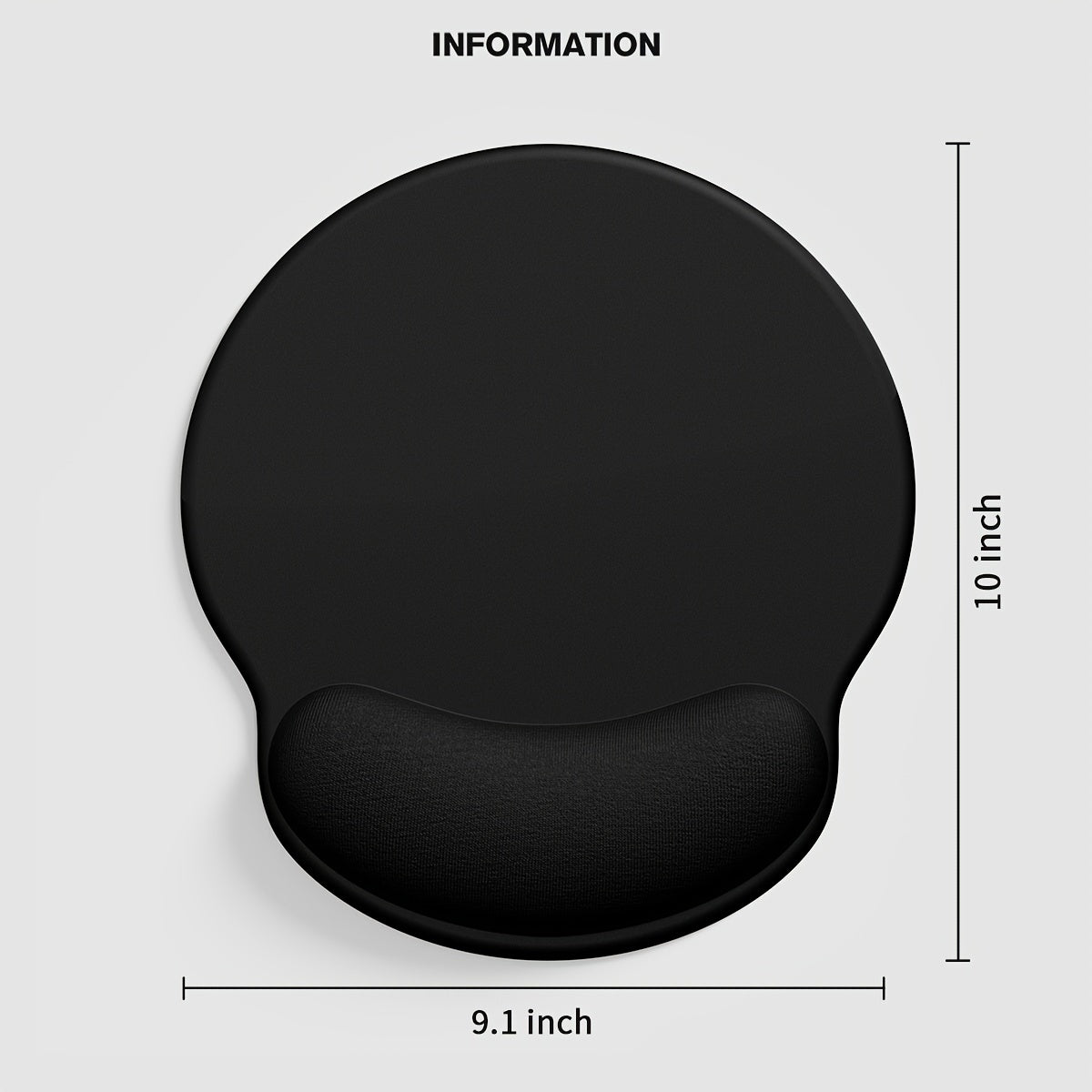 Round Wrist Rest Mousepad Anti Slip Rubber Bottom