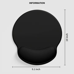 Round Wrist Rest Mousepad Anti Slip Rubber Bottom