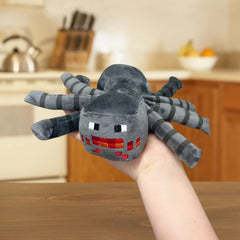 Zombie Spider Plush Toy with Red Eyes and Teeth