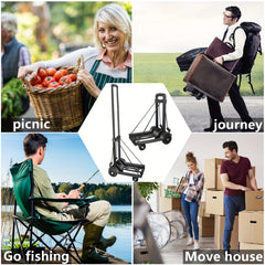 Foldable Portable Trolley 3 Stage Handle 50 Kg Load