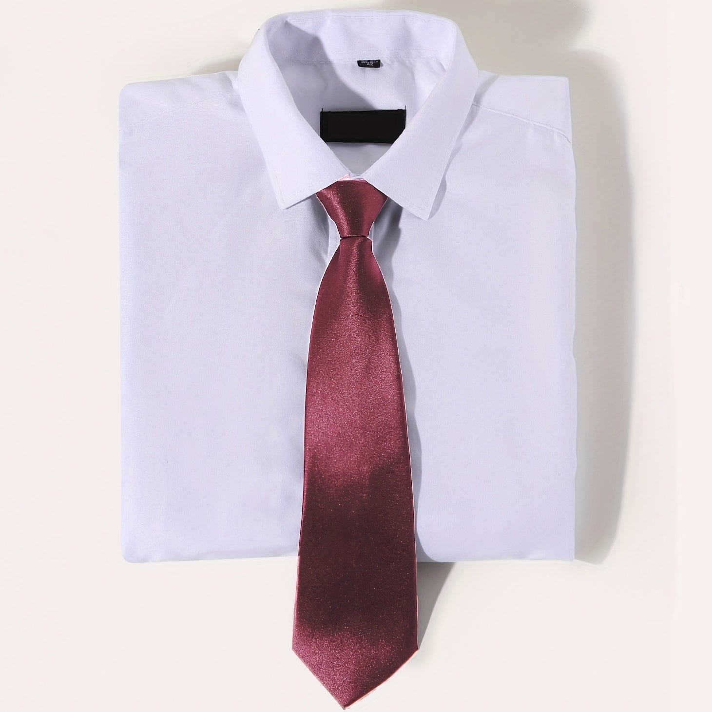 College Style Solid Casual Necktie Unisex Plain Shirt Uniform Tie