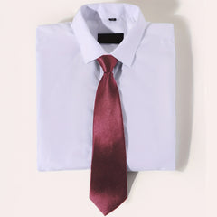 College Style Solid Casual Necktie Unisex Plain Shirt Uniform Tie