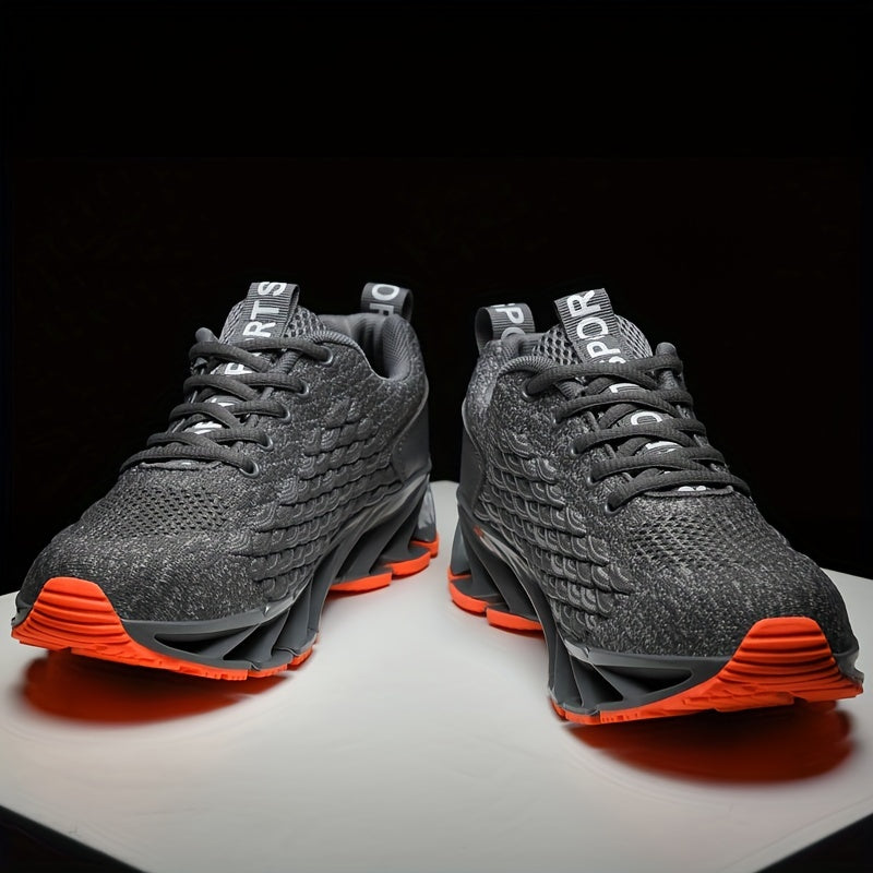 Men's Fish Scale Blade Sneakers Lightweight Breathable Sport Shoes
