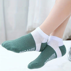 5 Pairs Boys Mesh Breathable Ankle Socks for Spring Summer