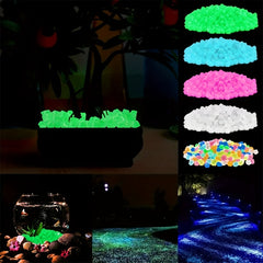 100pcs Glow In The Dark Stones Decor Pebbles For Aquarium Landscaping