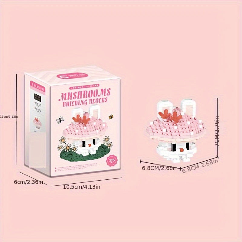 ABS Red Green Pink Mushroom Series Tabletop Ornament for Halloween Gift Giving