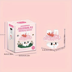 ABS Red Green Pink Mushroom Series Tabletop Ornament for Halloween Gift Giving
