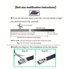 Men's Tiger Head Pattern Metal Buckle Leather Belt Gift