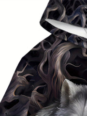 Beauty And Monster Print Hoodie For Men Graphic Hooded Pullover