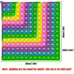 Silicone Math Toys 12x12 Front & 12 12 Back Educational Learning Tools