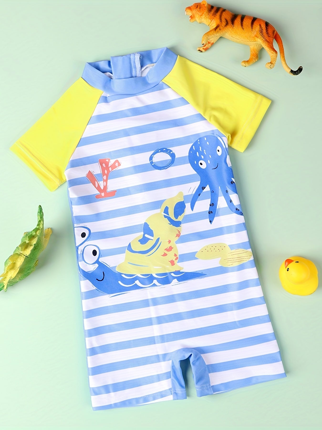 Kids' Octopus One Piece Swimsuit - Sun Protection