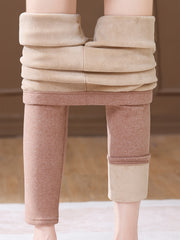 Plush Lined Thermal Pants Soft & Comfy Slim Elastic Tights