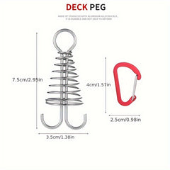 12pcs Tent Ground Anchor Pegs Stainless Steel Deck Boards Tent Stakes