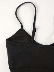 Tummy Control Yoga Jumpsuit Spaghetti Straps Butt Lifting Bodysuit
