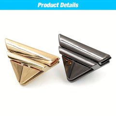 Triangle Press Lock Leather Craft Bag Hardware