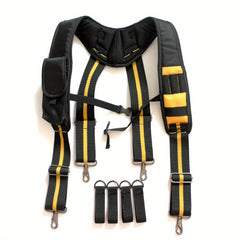 Men's Tool Padded Belt Suspenders with Phone Holder