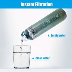 750ML Water Filter Straw Bottle Cup for Survival