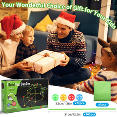 86Pc Glow In Dark Fort Building Kit STME Toys 6-12 Yr Old Boys Girls DIY