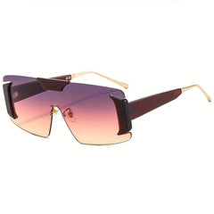 Men's Rimless Sunglasses, Holiday Party Sunglasses with Case
