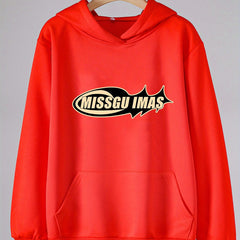 Missgu Imas Pattern Hooded Sweatshirt for Girls