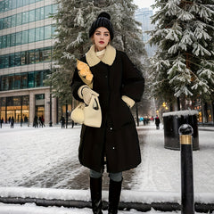Solid Puffer Jacket for Women Warm Winter Outdoor Sports