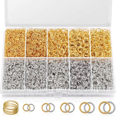 4600Pcs Silver & Golden Jump Rings w/ Tools for Jewelry Making