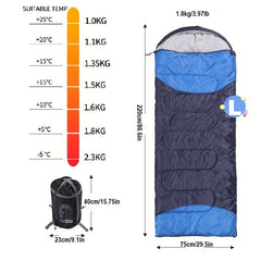Double Stitching Camping Sleeping Bag - Spliceable for Mountaineering and Hiking