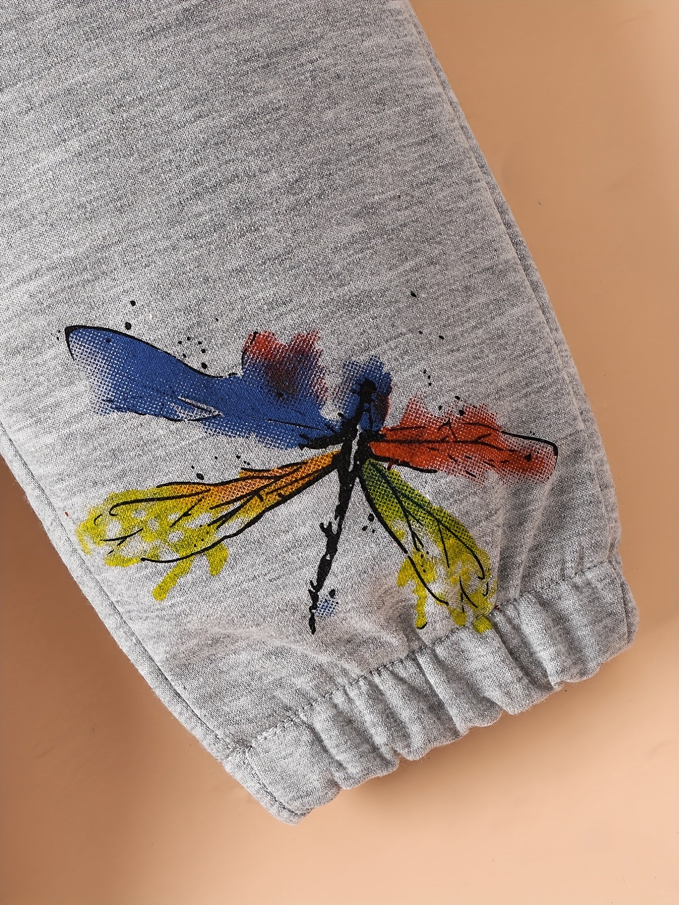 Dragonfly Pattern Long Pants Set