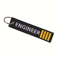 4pcs Letter Charm Keychain Embroidered Bag Car Earphone Acc