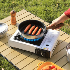 6pcs Stainless Steel Outdoor Cookware Set with Storage Bag