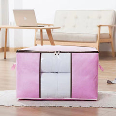 Folding Storage Bag Non Woven Fabric Clothes Blankets Books Toys Organizer