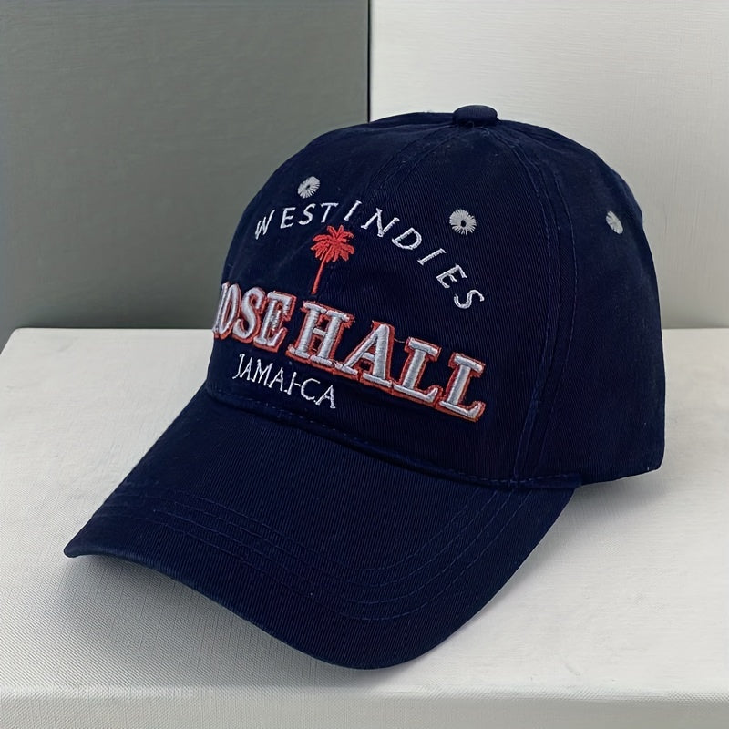 Coconut Tree Embroidery Baseball Cap Vintage Unisex Cotton Dad Hats