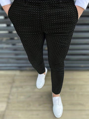 Men's Casual Checkered Slim Fit Pants