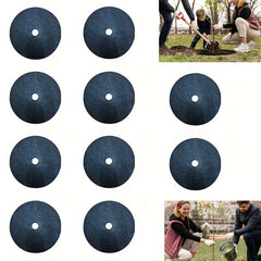 10pcs Non Woven Tree Grass Cover Weed Barrier Mat Degradable Tree Mulch