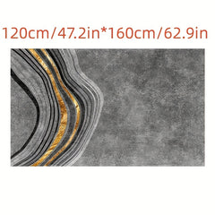 Light Grey Geometric Pattern Indoor Mat Crystal Velvet Area Rug