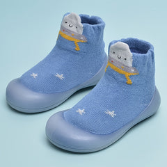 Boys Yellow Cartoon Print Indoor Sock Shoes Autumn & Winter
