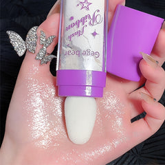 Pearly Glitter Body Highlighter Powder w/Sponge - Contouring & Brightening