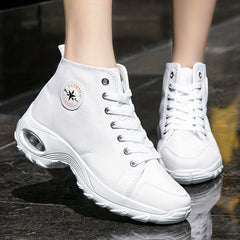 Women's High Top Canvas Sneakers with Air Cushion Sole