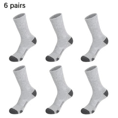 6 Pairs Basketball Sports Socks - Sweat Absorbing Crew Socks