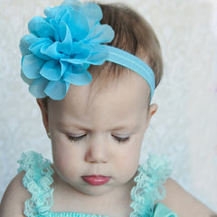 Kids Plain Flower Elastic Hair Band Baby Hair Accessories