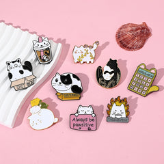 Cat Series Brooch Enamel Pin Metal Badge Backpack Accessories