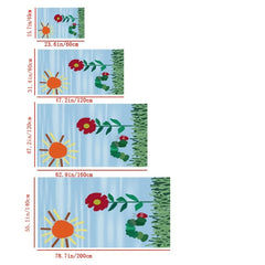 1pc Flower Area Rug Indoor Bedroom Non-slip Home Decor
