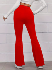 Sports Pants Women's Plus Solid High Rise Hip Lifting Yoga Pants