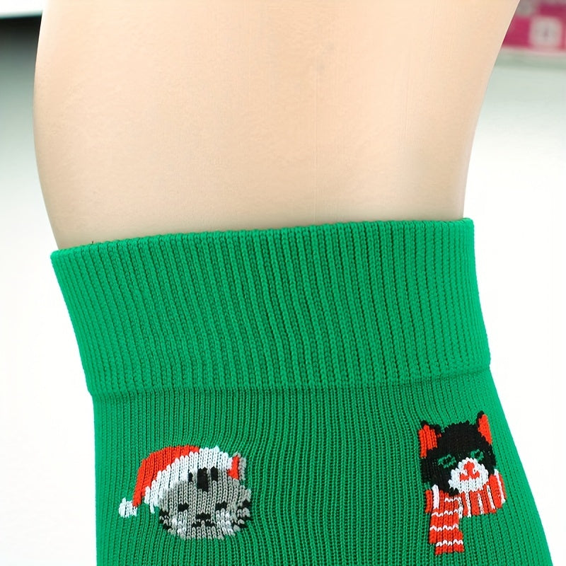 Christmas Pattern Stocking for Running and Yoga Leg Support Socks