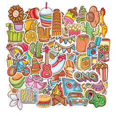 50pcs Waterproof Vinyl Stickers Water Laptop Skateboard