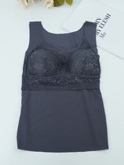 Lace Tank Top V Neck Padded Women's Lingerie