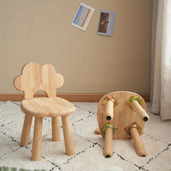 Small Cloud Stool Solid Wood Shoe Changing Stool