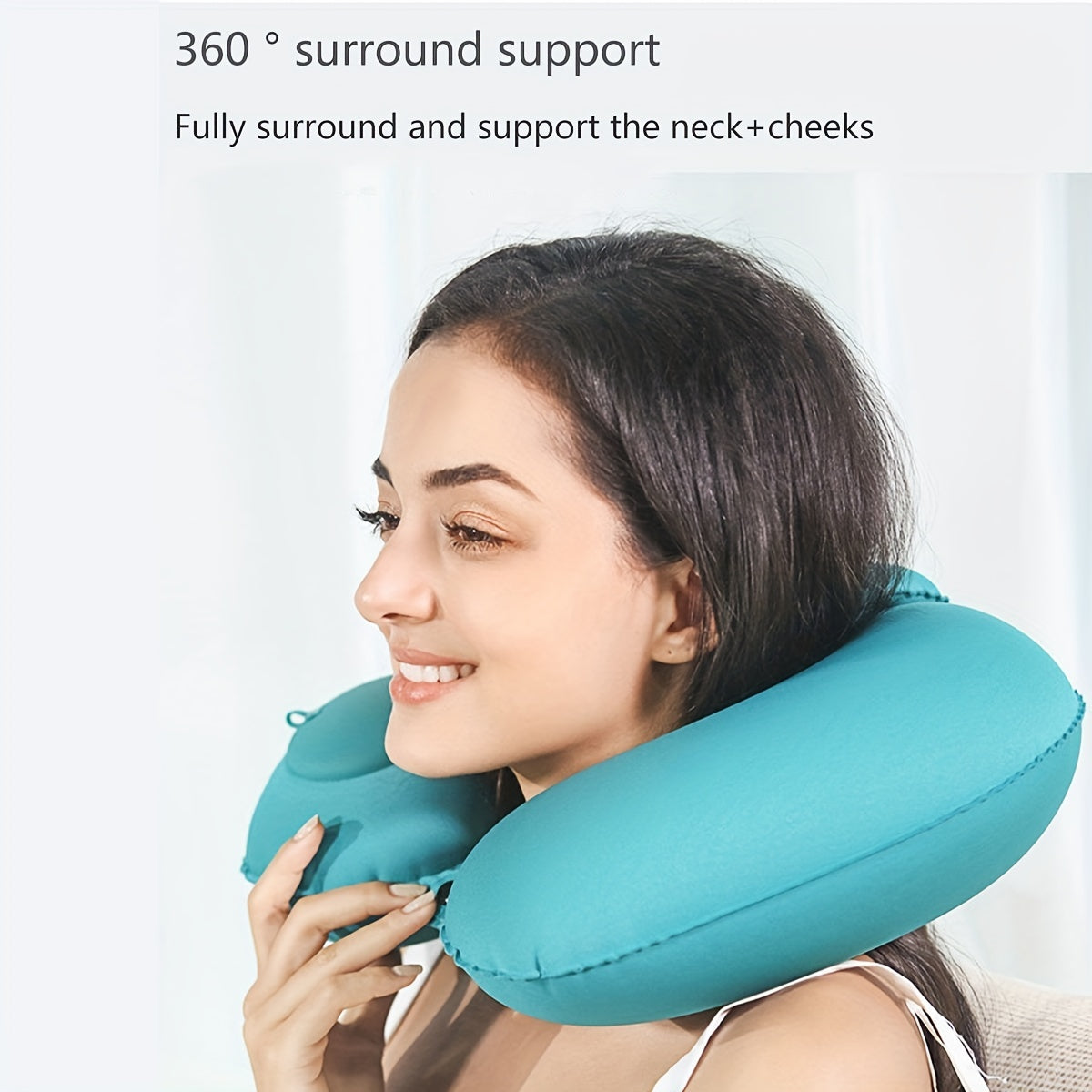 Inflatable Travel Neck Pillow Portable Neck Pressure Relief