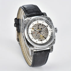 KUERST Auto Mechanical Watch Waterproof Night Light Wristwatch